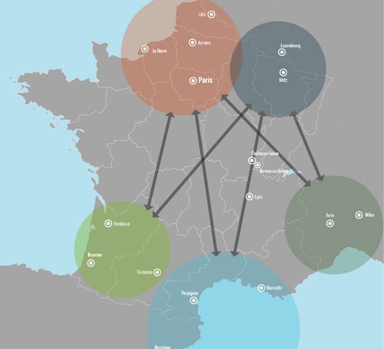 Carte Lignes de transport Labouriaux